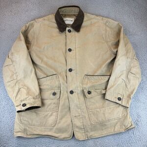 Orvis Barn Chore Field Coat Jacket Quilted Insulated Lined Mens Xl Tan Khaki